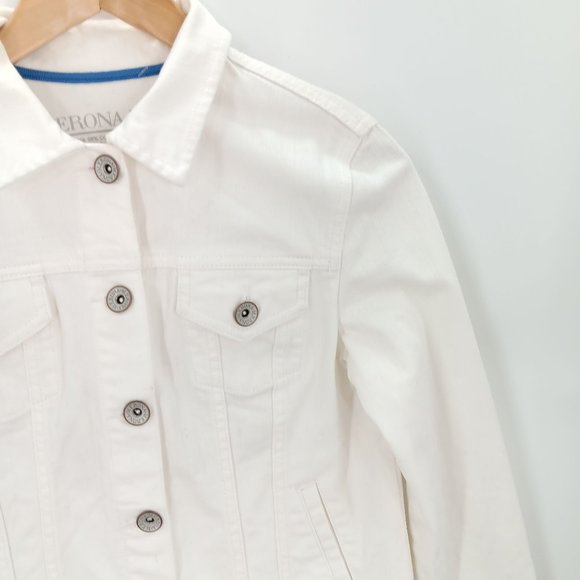 MERONA WOMANS XS DENIM WHITE JACKET - Picture 4 of 16